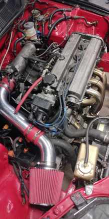 Here's my b18b1 with GSR trans in my 00 EK sedan 