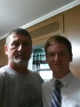 My oldest and I right before he graduated high school