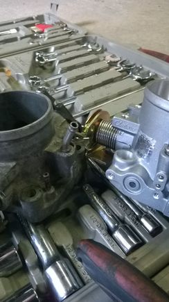 Top mount MAP sensor on Skunk2, while JDM B16 throttle body had a vacuum line to MAP.
