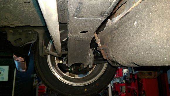 The left rear subframe