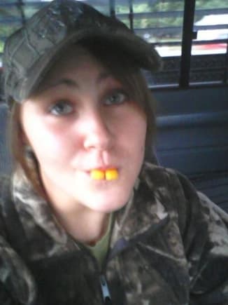 Being goofy before an evening hunt.