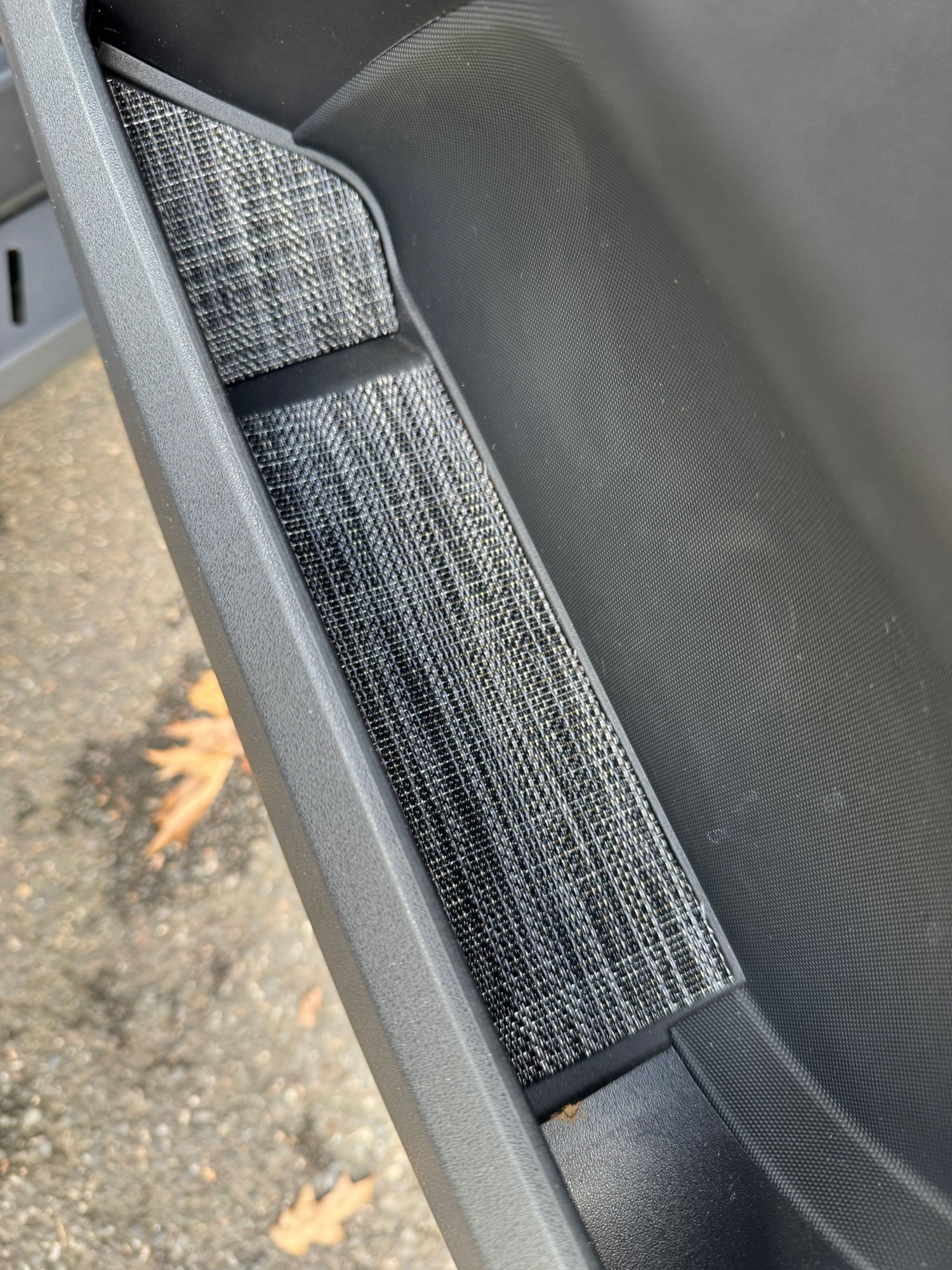 Passenger door panel. These lay on top of the rubber. IDK. Sure. 