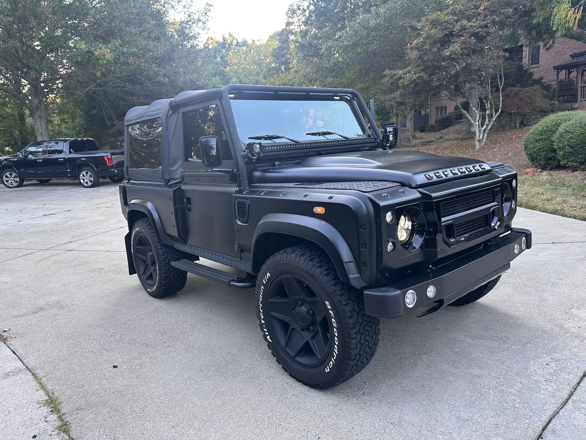 1997 Land Rover Defender 90 - ALL CUSTOM Matte Black, luxurious interior - Used - VIN Saldv2240va117988 - 66,500 Miles - 8 cyl - Automatic - SUV - Black - Roswell, GA 30075, United States