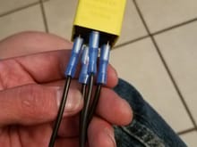 These are female spade connectors, they fit perfectly 