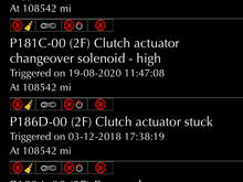 Faults shown upon startup