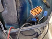 Aux lights are powered by the existing reverse light power, via a relay, tapping into the back of the trailer connector plug