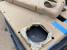 Cut down the stock mount so it doesn’t interfere with the speaker