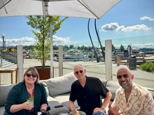 With a 3 hours to kill for the side step install, our sales rep Sami took us 4 miles to his boat in Kirkland for a cruise on Lake Washington and over to a waterside restaurant for a bite and beverage.