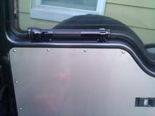 stainless steel gate panel and LED maglite with mount