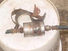 Rusted Fuel Filter and Clamp
