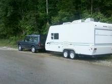300  mile trip pulling a 4600 pound camper, no issues and the a/c kept us nice and cool the whole trip...