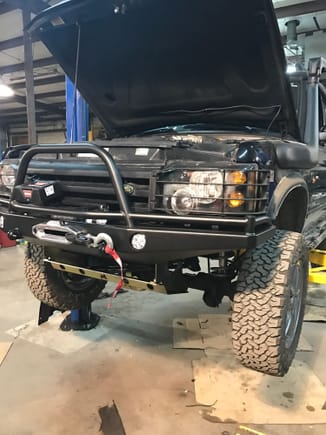 Tactical Rovers bumper with WARN V10000S winch.