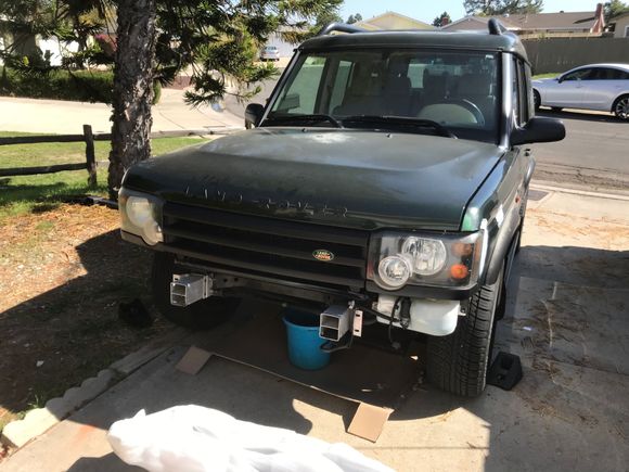 Removed stock bumper