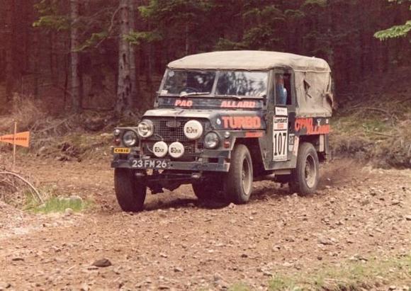 Scottish 79 B
Another shot of the back end staring to break away.
My co driver, Bob Price, is hanging onto the grab handle!!