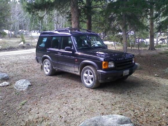 Camping at Hick's Park Campground on the Boulder Road, near McLeod, Montana.