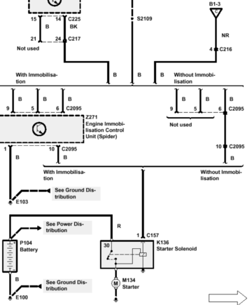 You should have 12 volts at pin 30 and 12 volts on pin 1 when the key is in the start position.