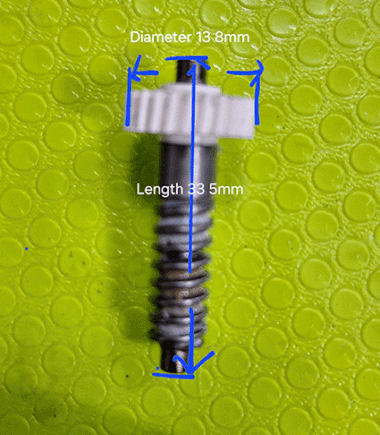 Gear inside the review mirror folding motor.