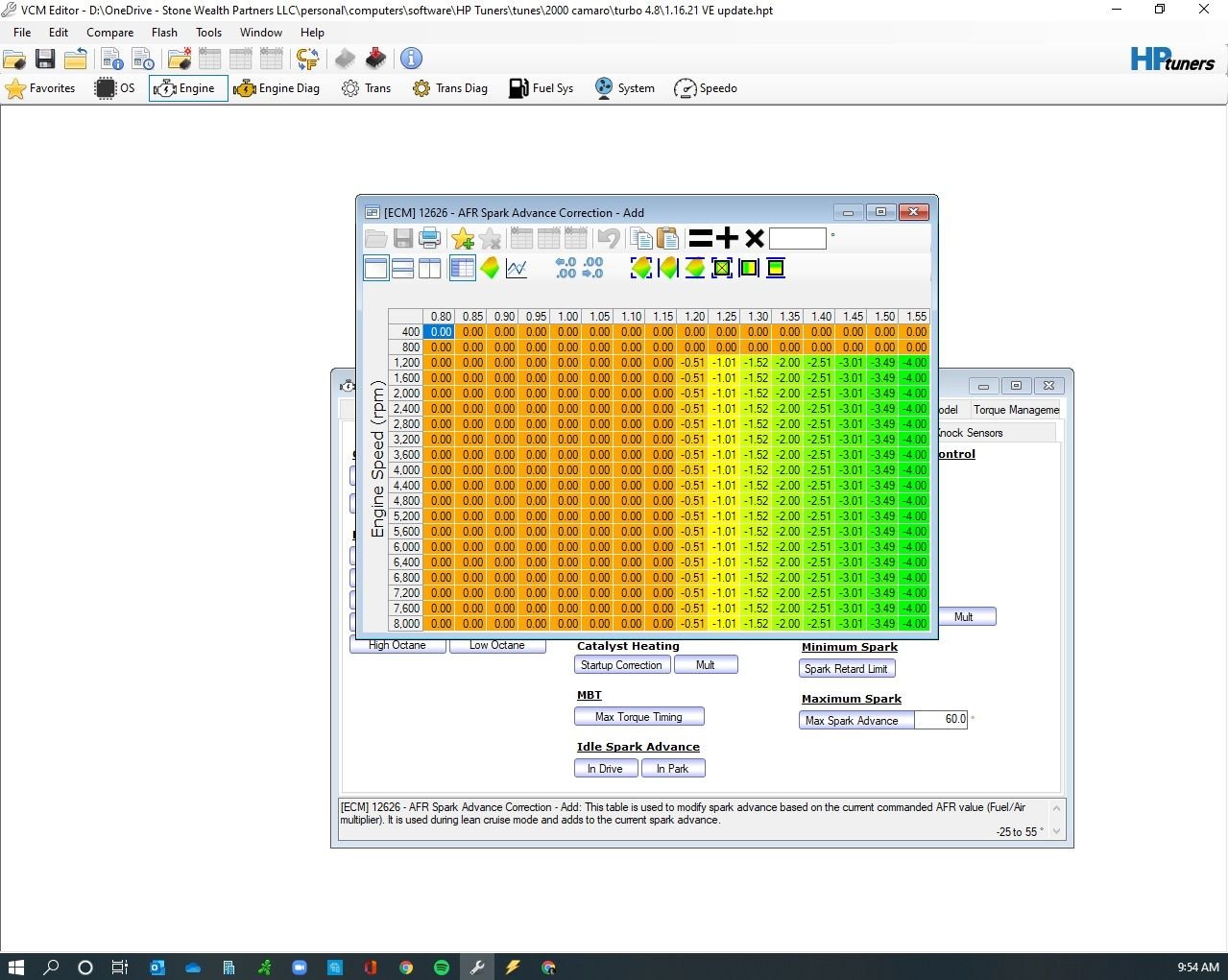M6 Turbo, spark & spool, AFR Spark correction, HP Tuners LS1TECH