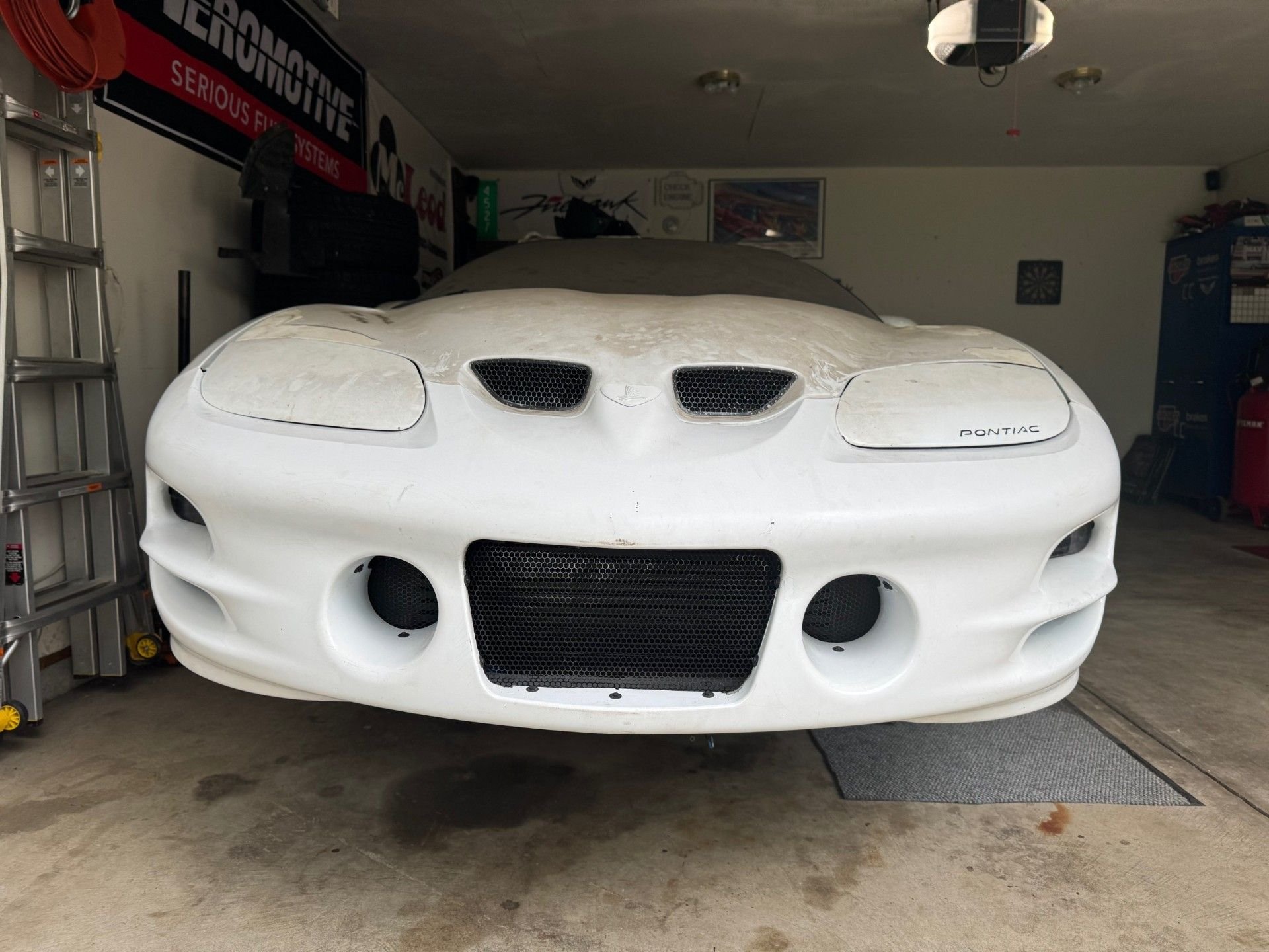 Procharger FMIC installed - honeycomb grille for center and fog lights.