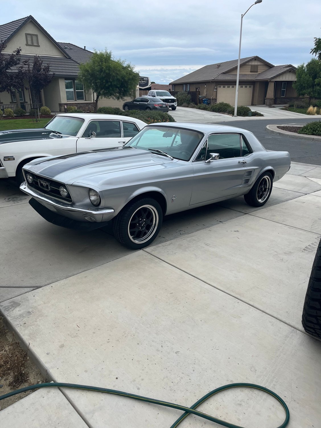 My 16yr old son was able to talk me and his mother into getting him a �67 mustang, i tried to convince him into getting a GM product, but he was very convinced and determined that he needed a mustang, when i was in high school at his age i had a �65 fast back, and when i met his mother she had a �66 coupe , so i knew his mother was gonna side with him on the mustang dilemma, it currently has a slightly tired 289 in it that i already converted to EFI, 