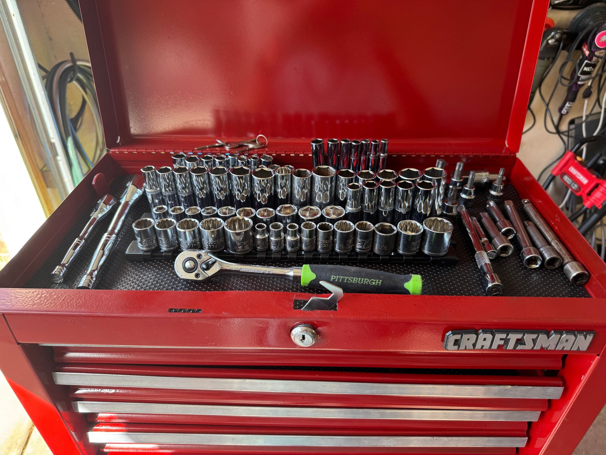 The start of the tool box I am giving to my son. I have a few months to add screw drivers and what not to it. 