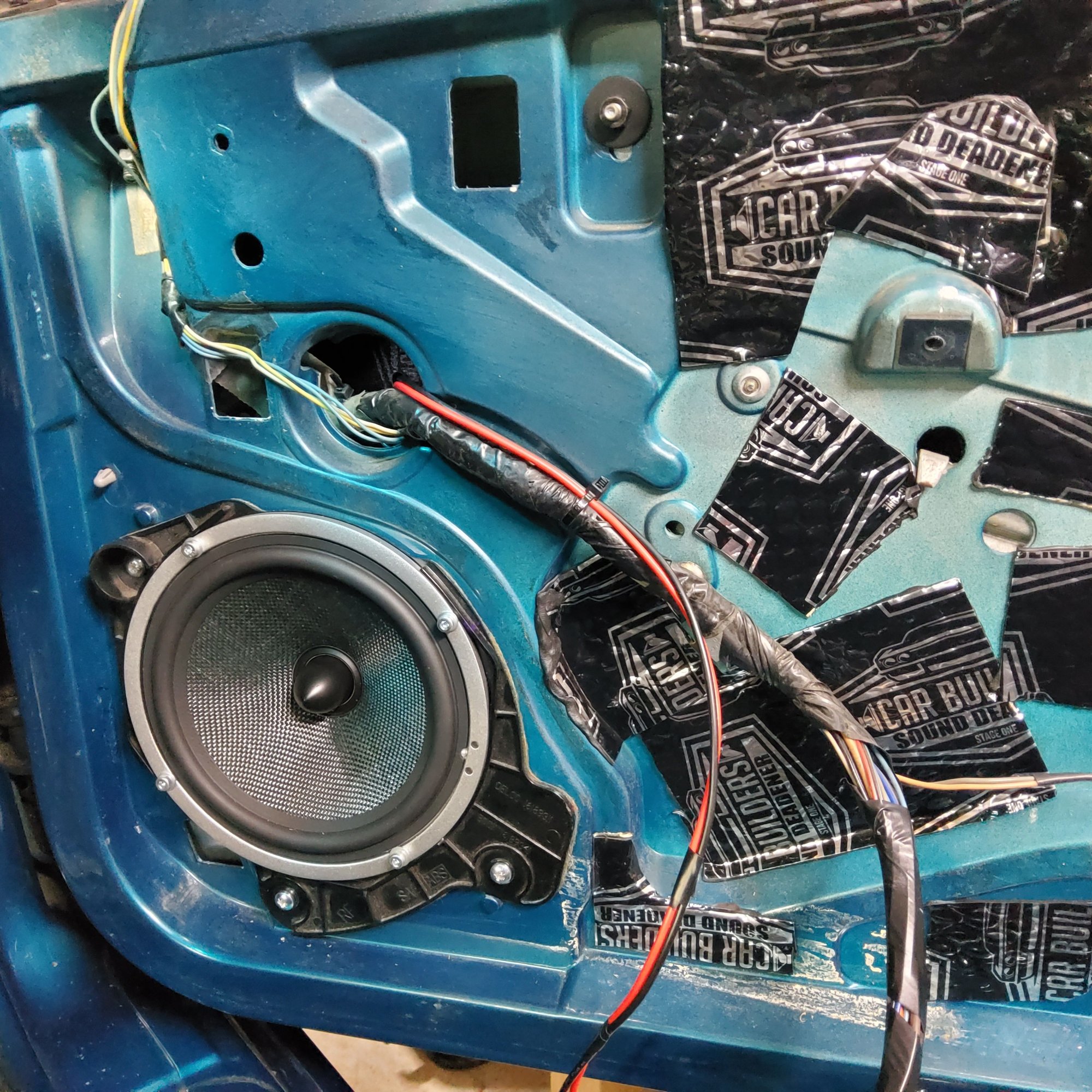Running wiring for the tweeters...
