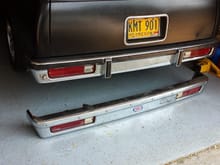 I found a new (used) bumper at the junk yard off a pristine looking '83 wagon so I'll finally be free of the black trim and bumperettes.