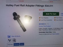 I found them on anhosefittings.com but they only have male to 3/8 and male to 5/16.... its for the fast rails to my tbss fuel line