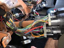 A lot of steering column electrical connections!