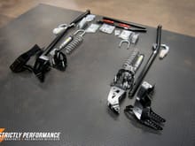 New rear suspension setup from QA1, comes with everything to swap the coil springs to a true adjustable coilover setup.
