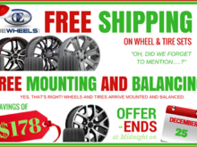 Free Ship, Holiday Promo, OE Wheels