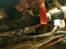 skimmed the wire with my knife. There were a couple other wires with copper showing that I'm happy I found