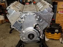 Front Picture of Completed LS3 416 Long Block before sealing and bagging