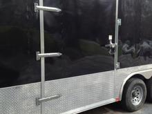 drivers side All doors have padlocks plus a 2nd lock on the handle....