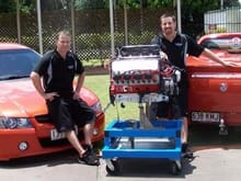 Two work Utes and an -=NRE=- Australian V8 Supercar Engine!