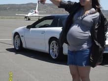 got on the tarmac then he beat me cause i had to bail from the faa! lol jk. my son(unborn at that time) and wife first trip to air show. vip seats!!! in a CAMARO!!!