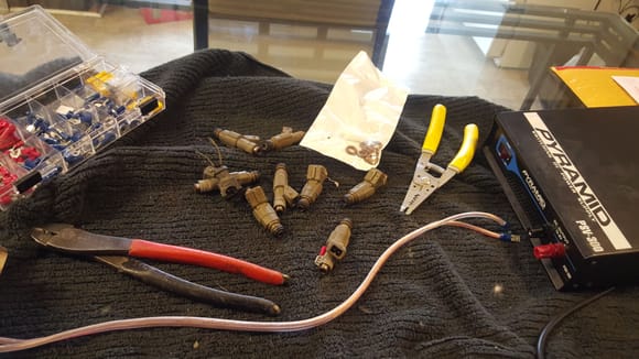 LS6 injectors, 12volt power supply, connectors, and speaker wire. Manually clean injectors? Seems legit.