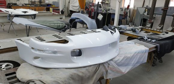 Front bumper sprayed