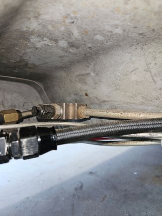 T block with OEM return port capped off