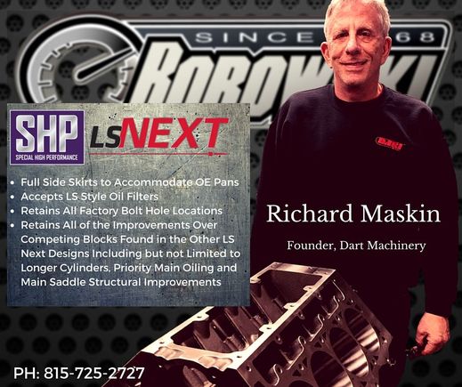 Richard Maskin, Founder of Dart Machinery  with Block #0002. Call 815-725-2727