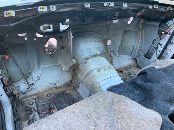 The insulation is out and I'm down to metal.