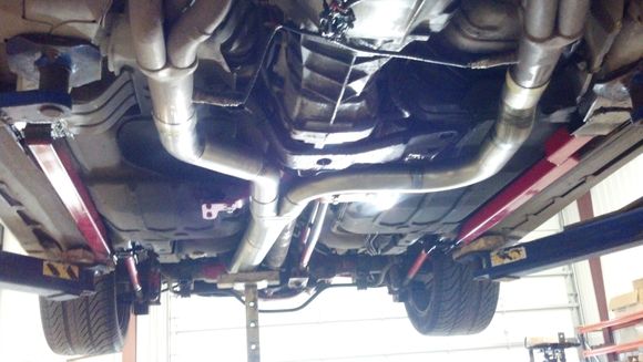 4" mandrel exhaust over Ford 9