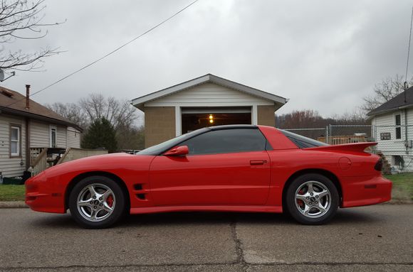 After hose mod on stock wheels.