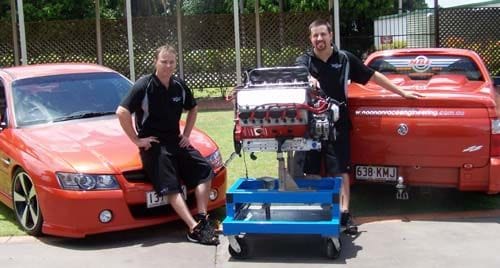 Two work Utes and an -=NRE=- Australian V8 Supercar Engine!