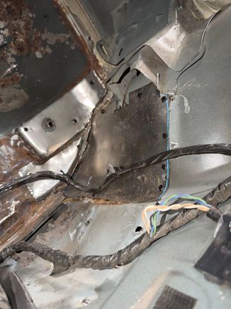 Passenger wheel well/rear seat initial patch