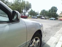 dent caused by annoying neighborhood kids
