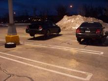showing some .org love, wheel swap in a mall parking lot...me and maxima style