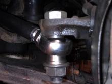 Tie rod end bolted up.