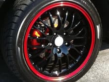power coat rims gloss Black N candy red