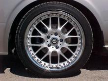 18x8.5" Gewalt Evoltion 3pc rims lowered on ground control coilovers. Suspension replaced with H&amp;R springs. Rides 10000000% better. xdrilled rotors.